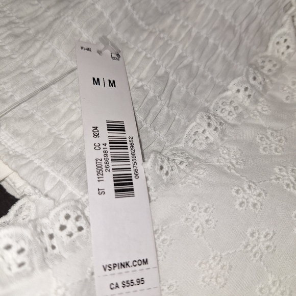 NWT PINK White Eyelet Halter - Picture 6 of 7